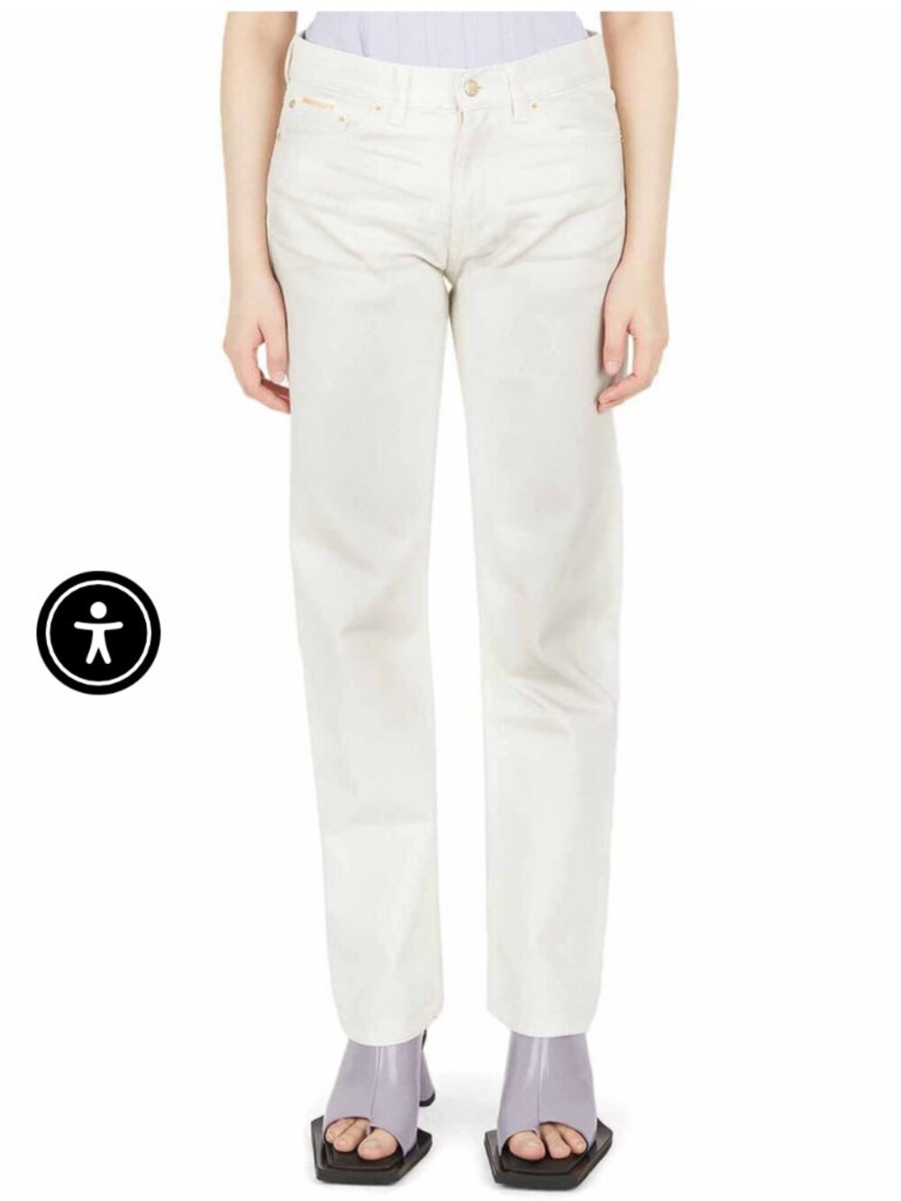 Authentic EYTYS "Cypress Twill" premium straight-leg jeans in Crisp White Size30